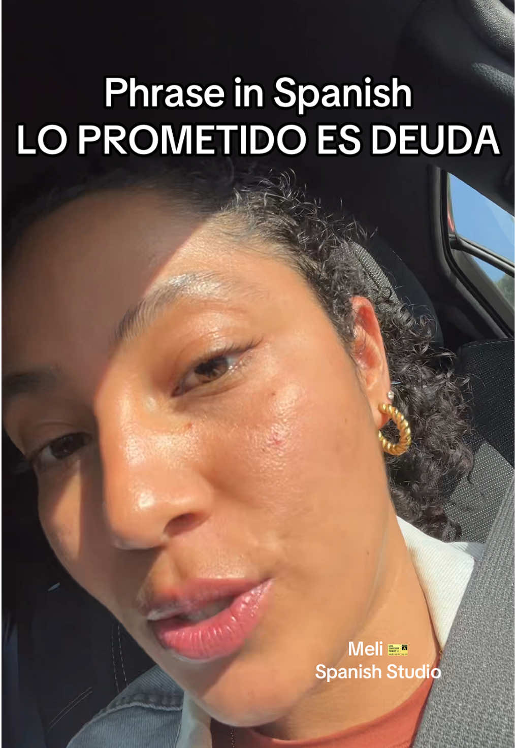 Lo prometido es deuda meaning in Spanish - popular phrase in Spanish #spanishstudiocr #spanishtiktok #español #aprendiendoespañol #teachersoftiktok #lernontiktok #learningspanish #language #polyglot #latina #spanish #hispanic #curlyhair #spanishtutor #longervideos #spanishclass #spanishteacher 