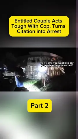 Entitled Couple Acts Tough With Cop, Turns Citation into Arrest #police #policeofficer #policeoftiktok #capcut #fyp #duet #edit #Love #meme #viral 