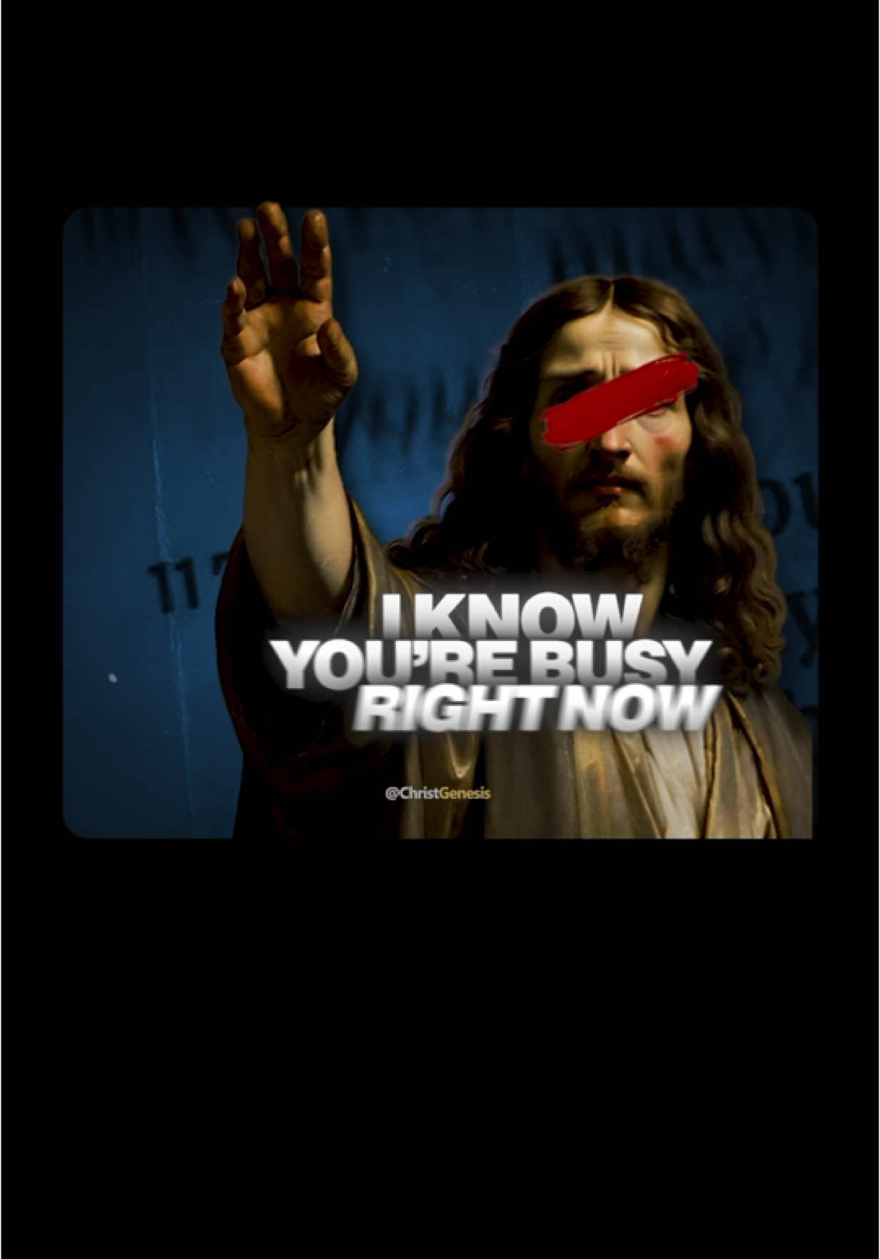 I know you’re busy right now, but can you spend a moment with Jesus today? :) #christiantiktok #god #jesus #bible #fyp 