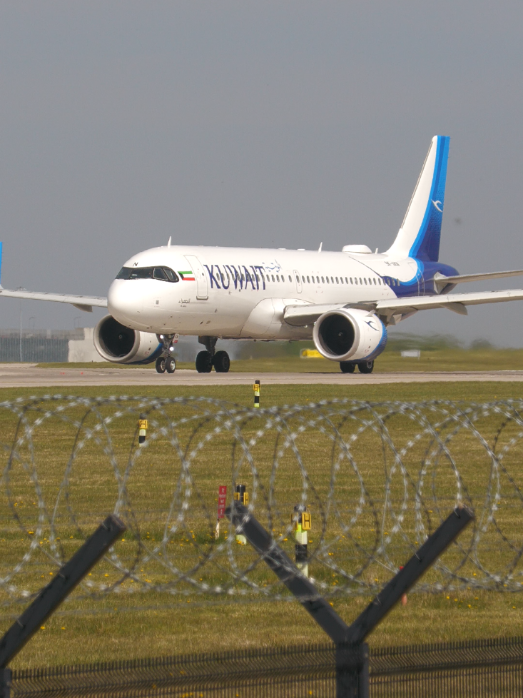 Kuwait Airways Departing Manchester Airport #aviation #planespotting #a320 