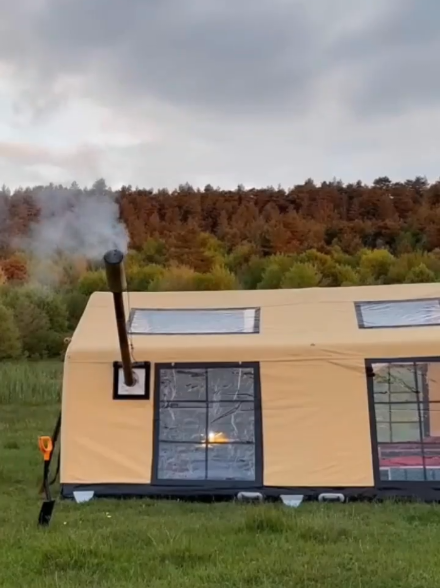 New 2-Room Camping Tent with Central Salon Area #campingadventure #wintercamping #inflatabletent #Outdoors 