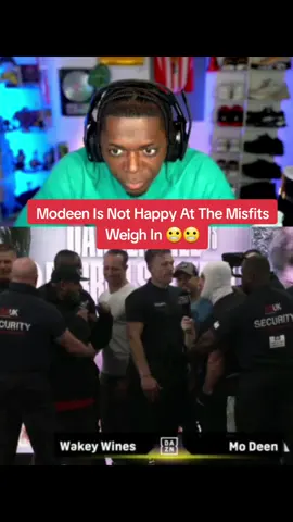 Modeen means business at the weigh in with wakey wine 😐 #tyrone #fyp #misfits #modeen @Tyrone 
