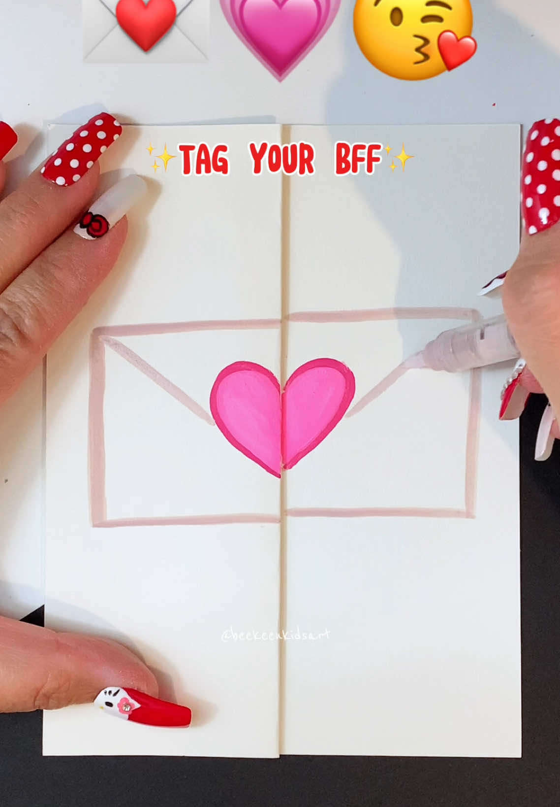 Tag your BFF #art #emojichallenge #drawing #surprise #bestfriend #Love #fyp