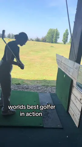 be careful she would destroy you in a golf tournament 