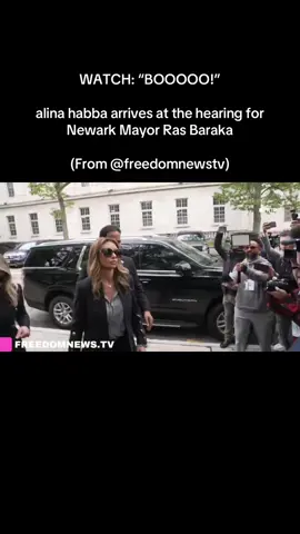 WATCH: “BOOOOO!” alina habba arrives at the hearing for Newark Mayor Ras Baraka  (From @freedomnewstv)