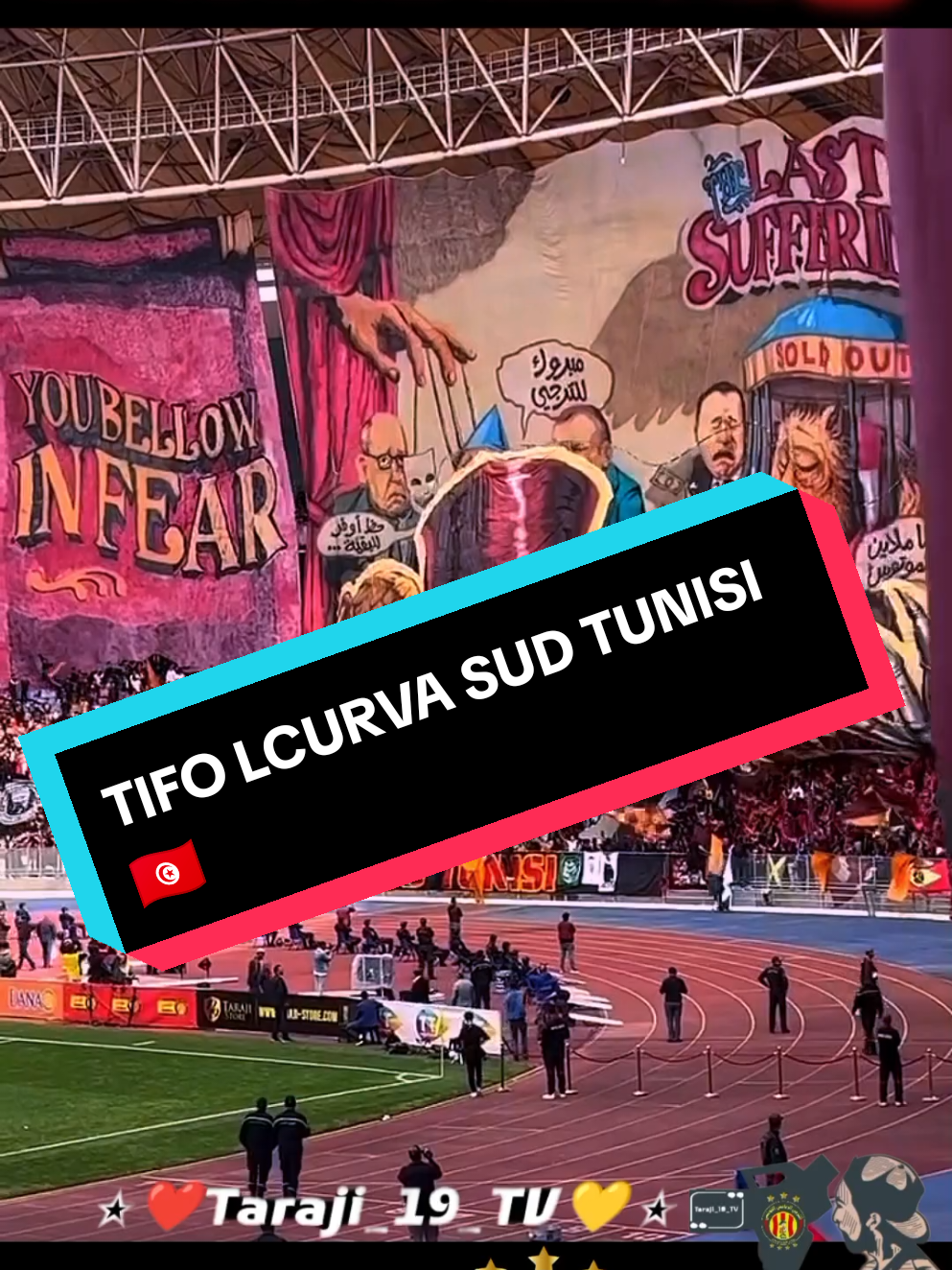 Tifo curva sud Tunisi ULTRAS 🇯🇲 #curvasud #viragesud #taraji  #ultras 🇯🇲💪 #esperance_sportive_de_tunis  #taraji_ya_dawla  #tarajidawla  #tifo #esperance #mkachkhines  #germany #italy  #france #paris  #england #America  #belgium #espagne #canada🇨🇦  #tunisia #algeria #maroc #libya 