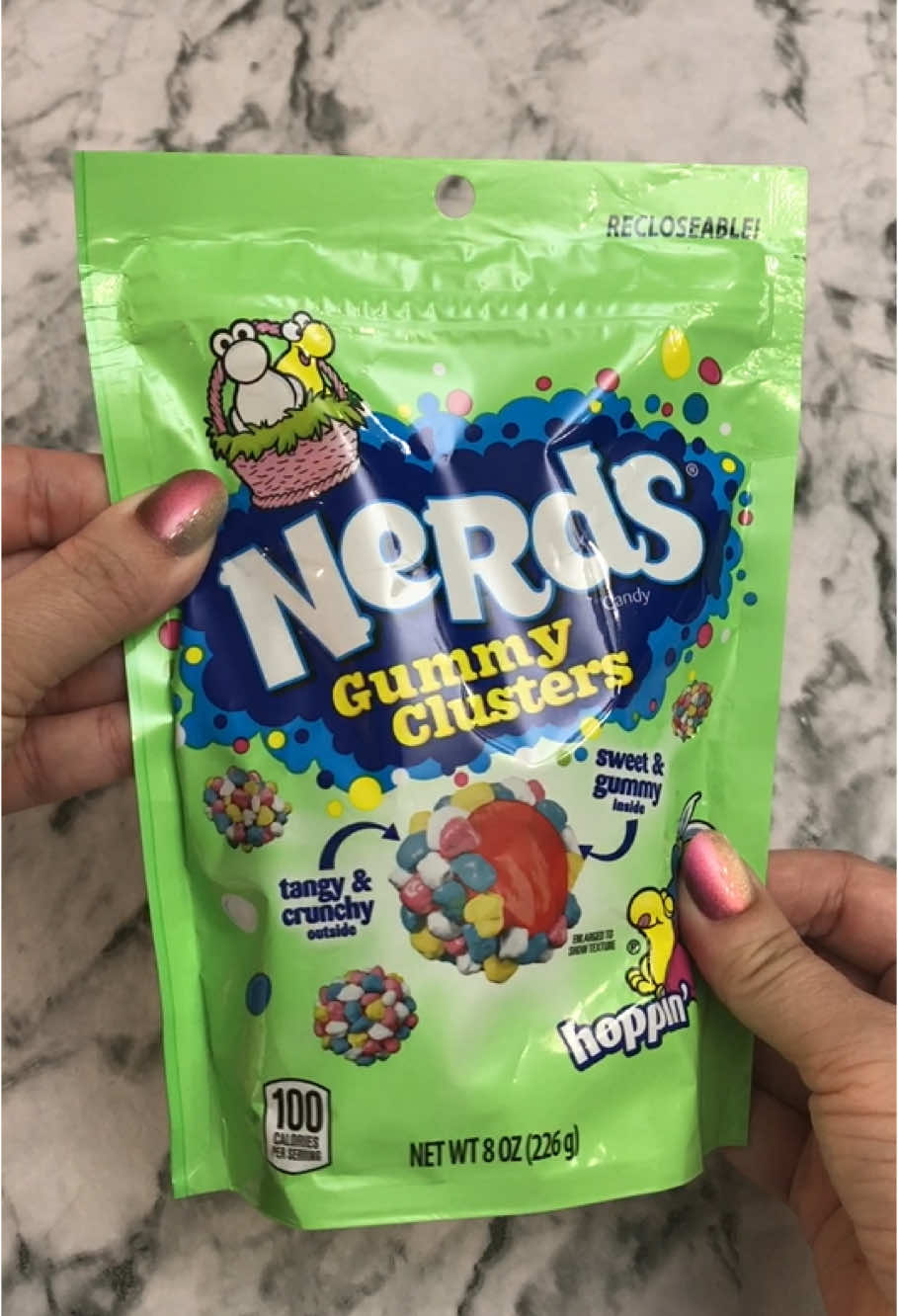 Nerds Gummy Clusters Hoppin’ Edition!  These are delicious and love the colors!  #nerds #nerdsgummyclusters #gummies #gummycandy #candy #asmr #asmrfood #tastetest #foodreview #satisfying #satisfyingvideo #Foodie #candytok #fyp @Nerds Candy 