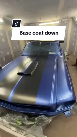 Base coat down on the mustang #mustang #gunslingerspeedshop #painting #custompaint