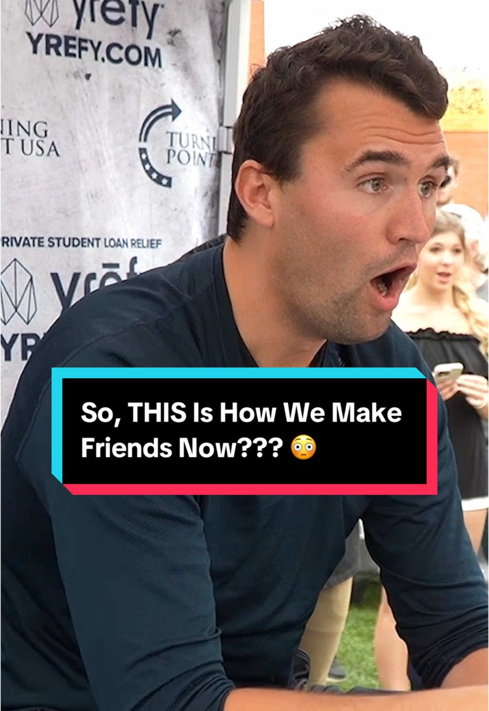 So, this is how we make friends now??  #charliekirk #trending #fyp 