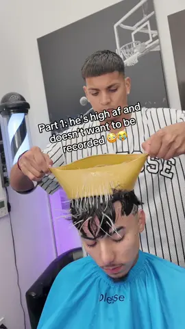Bro off that za 🍃#houstonbarber #labarber #dallasbarber #haircolor #viral #menshaircolor 