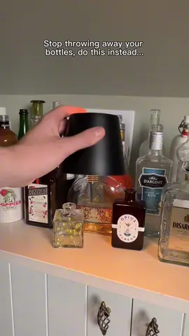 A better way to use bottles 🥰 #homedecor #lamp #bottles 