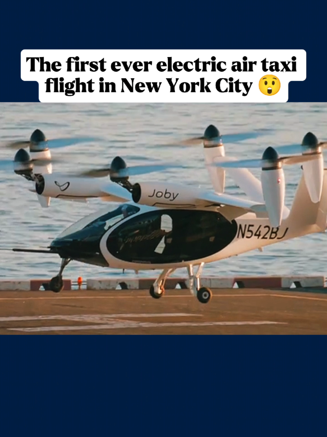 Joby Aviation makes electric air taxis (eVTOLS). Their aircraft seats 5, flies 200 mph, and has a 100-mile range. They aim to launch quiet, zero-emission urban flights. FAA-certified for operations, Joby recently flew two aircraft at once-a key milestone. #jobyaviation #airtaxi 