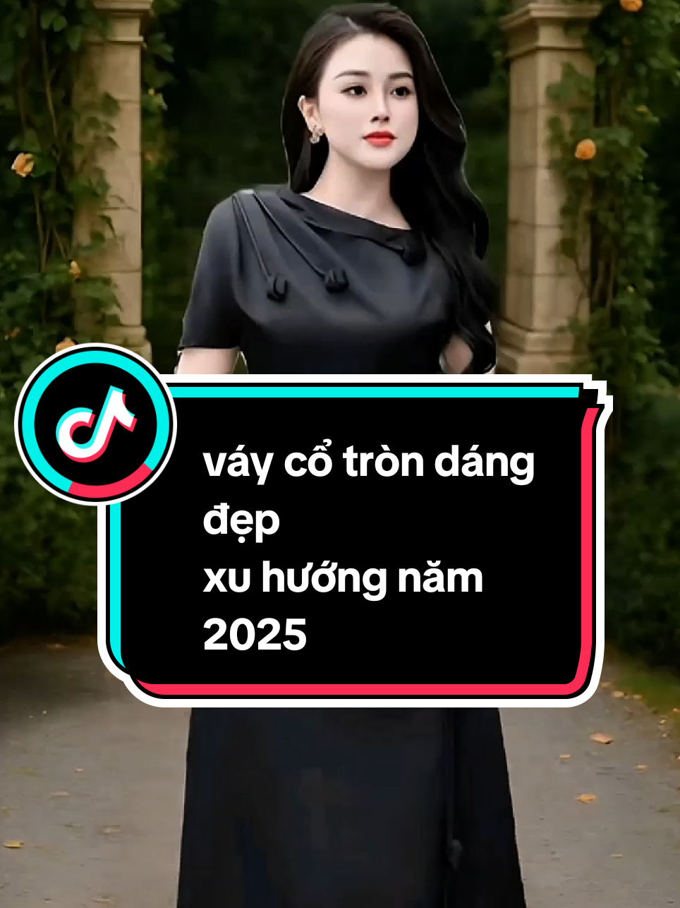 Xu hướng năm 2025 váy thiết kế cổ tròn phối chân váy lụa Hàn mềm mịn tạo cảm giác thoải mái #vaydep #vaythietke #vaycotron #vaydep #xuhuong #viral #videoviral #xuhuong 