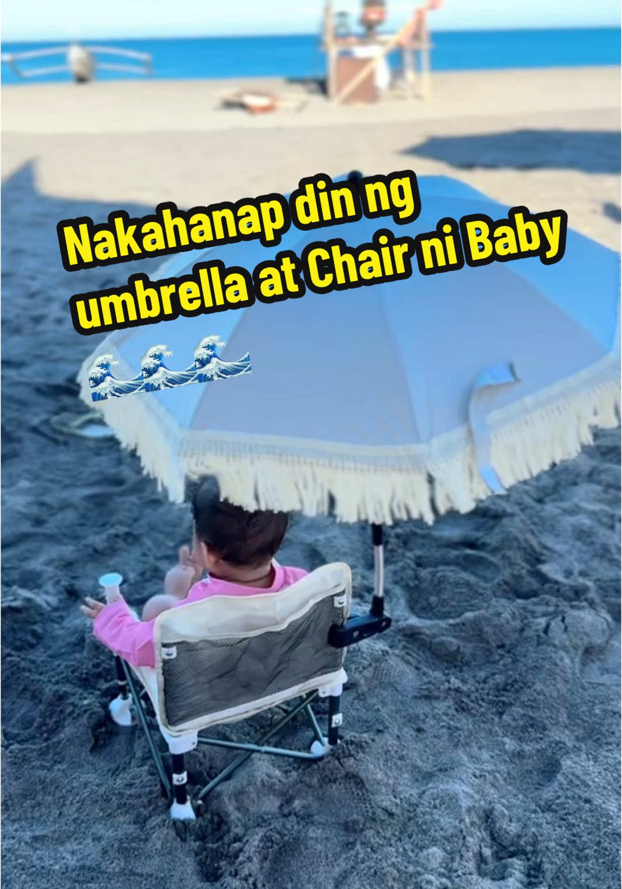 Beat the summer Heat☀️🏖️☂️  #Summer #summervibes #umbrella #babychair #babiesoftiktok #babygirl  #fyp 