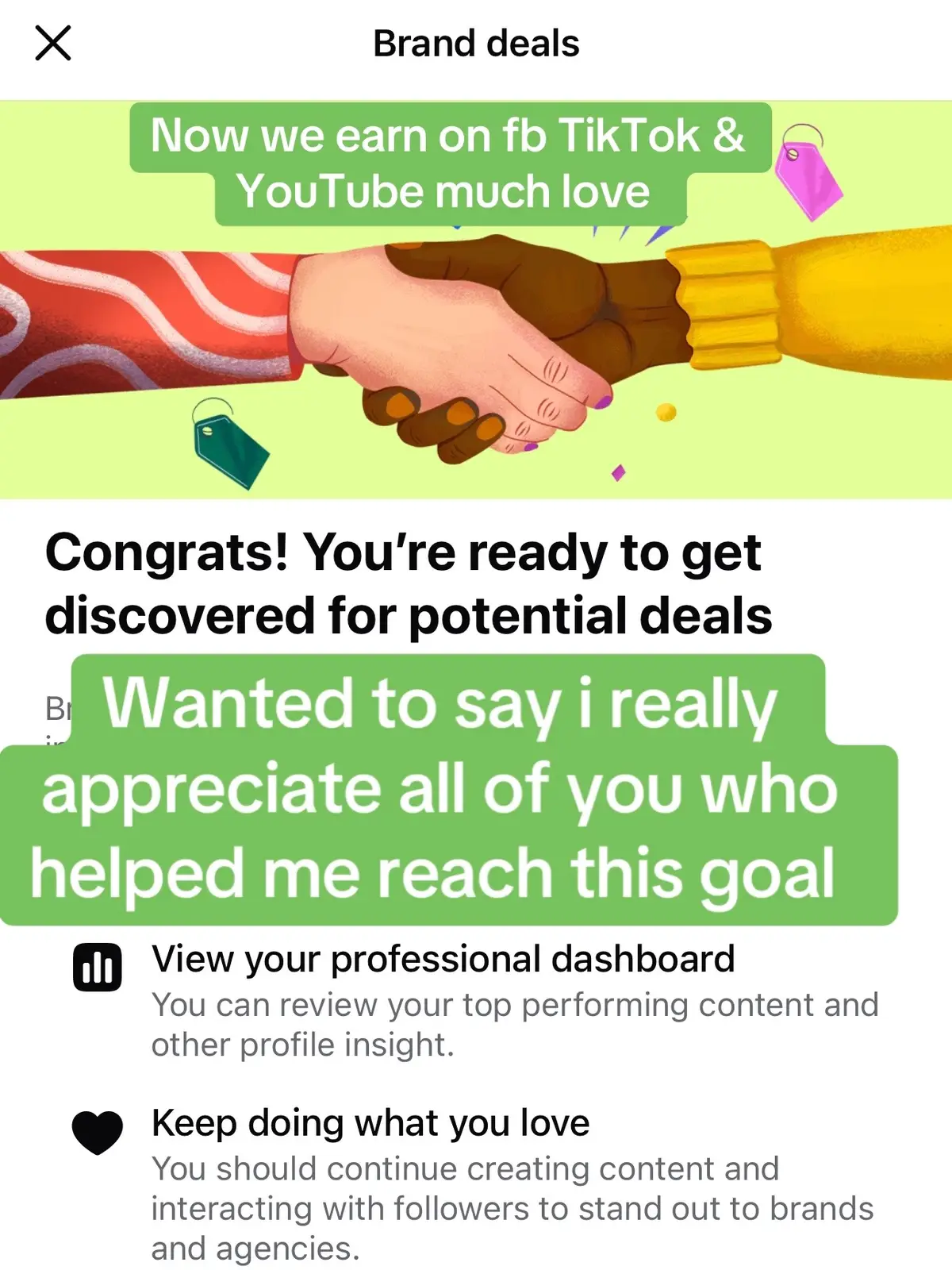 Much appreciated for all of you #Love 