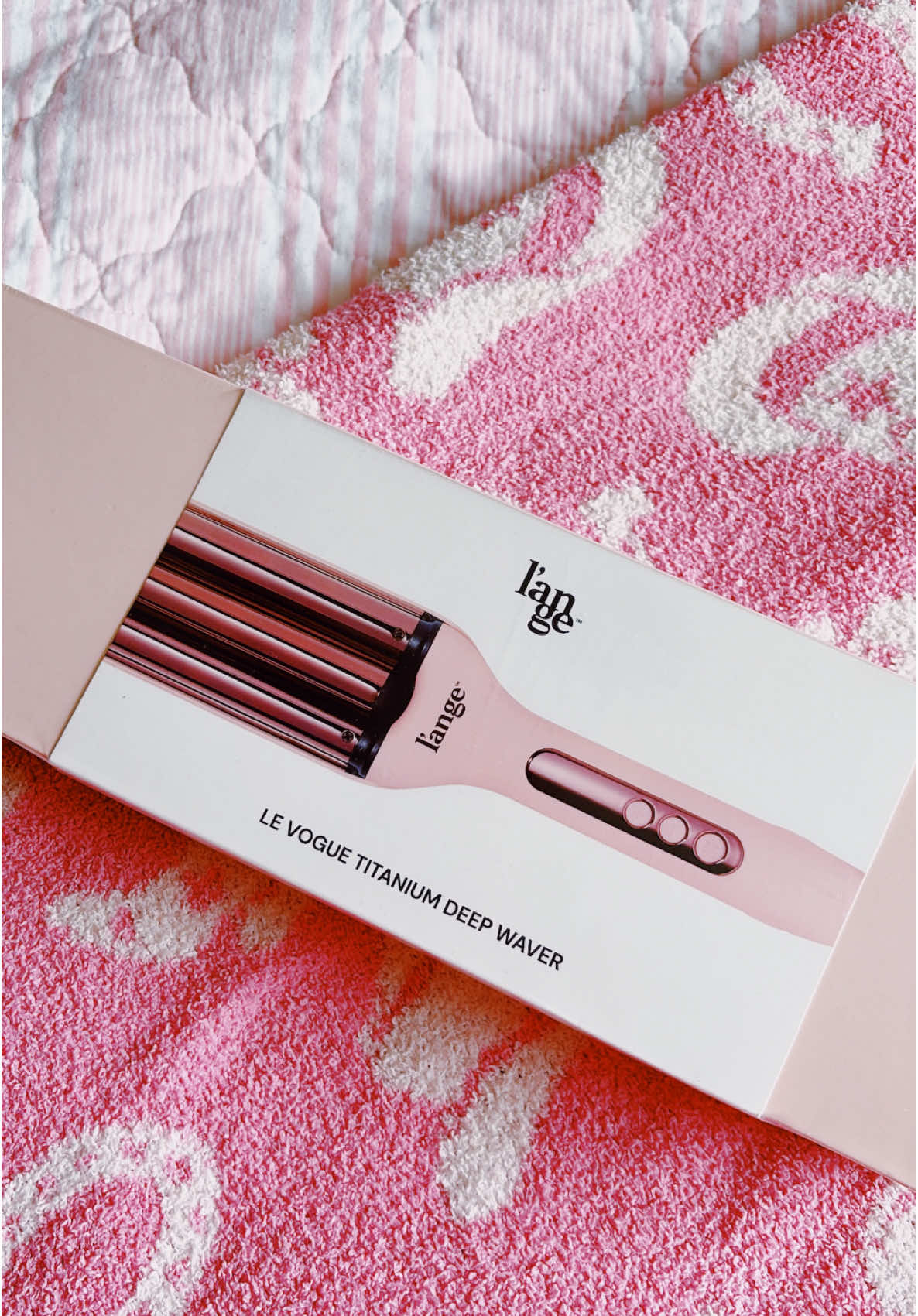 WAVE MY HAIR WITH ME! With the Le Vogue Titanium Deep Waver in BLUSH 🎀🤌🏼💖 @langehair #lange #hair #langehair #wave #waver #levogue 