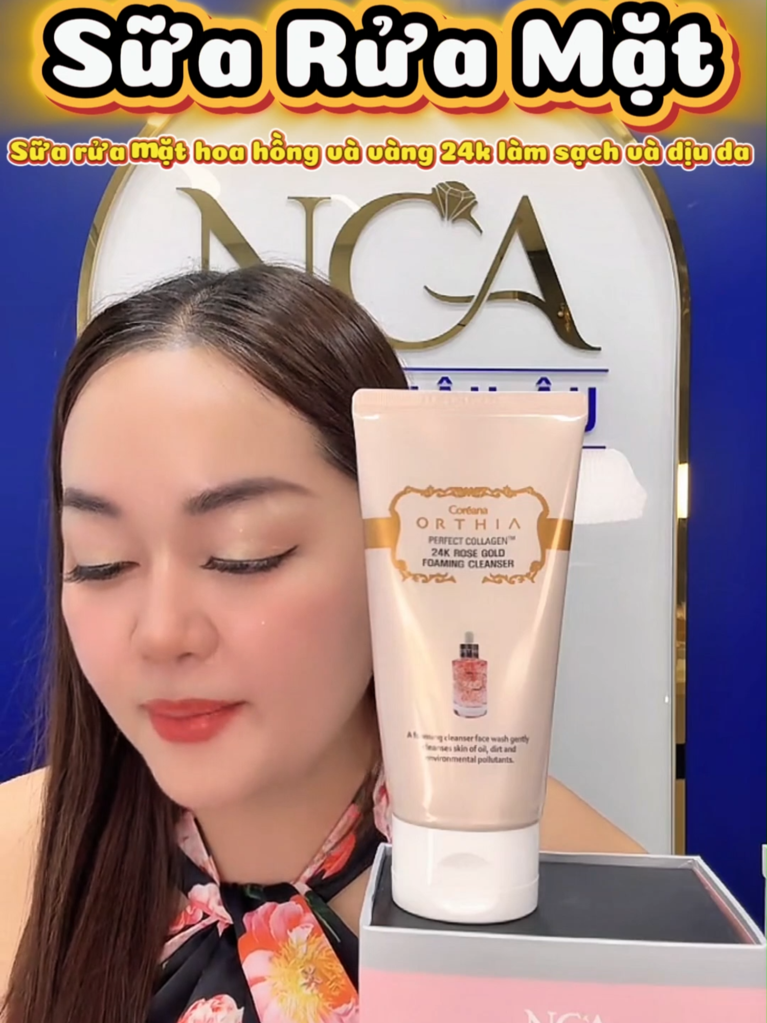 Sữa rửa mặt hoa hồng và vàng 24k giúp làm sạch da, thông thoáng lỗ chân lông nhưng vẫn giữ làn da mịn màng #ngocchauau #kimcuongngocchauau #hoangthanhnga #xuhuong #Kimcuongngocchauau #ngocchauaukhoedep #tredep