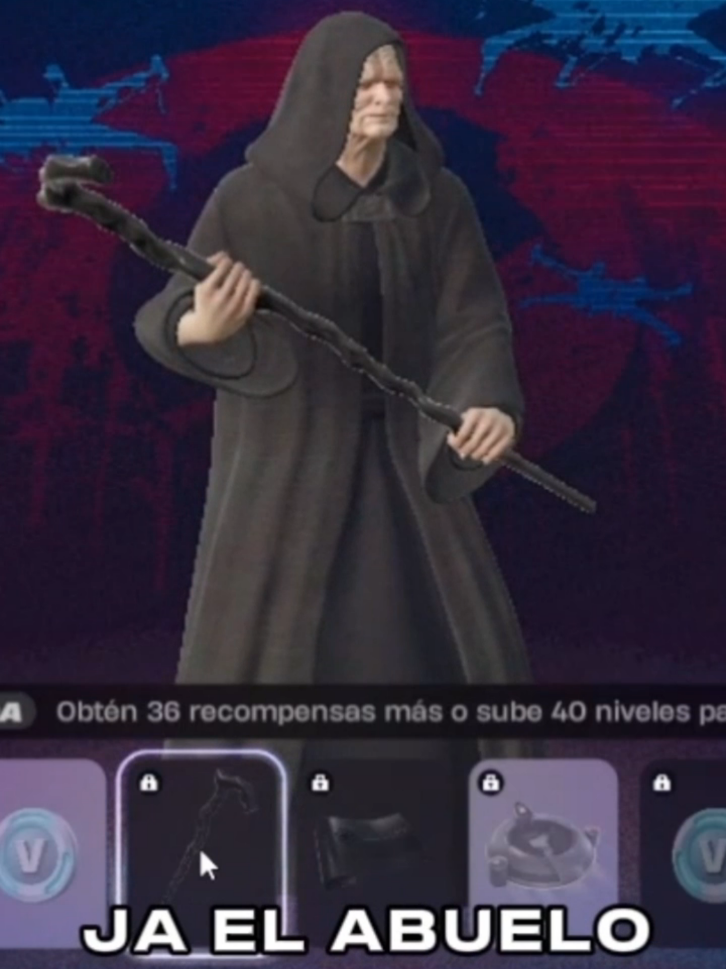 el abuelo 🤣🤘😜#paratii #fortnite #fortniteclips #fortnitememes #fortnitestarwars #starwars #humor #xdxd #humorrandom #el abuelo #palpatine  video completo en mi canal secundario :3