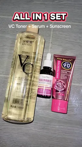 BUY 1 TAKE 2 for 100+ pesos only sobrang sulit all in 1 set na sya! #buy1take2 #vctoner #vctoneroriginal #vctoner500ml #serum #niacinamideserum #sunscreen #sunscreencream 