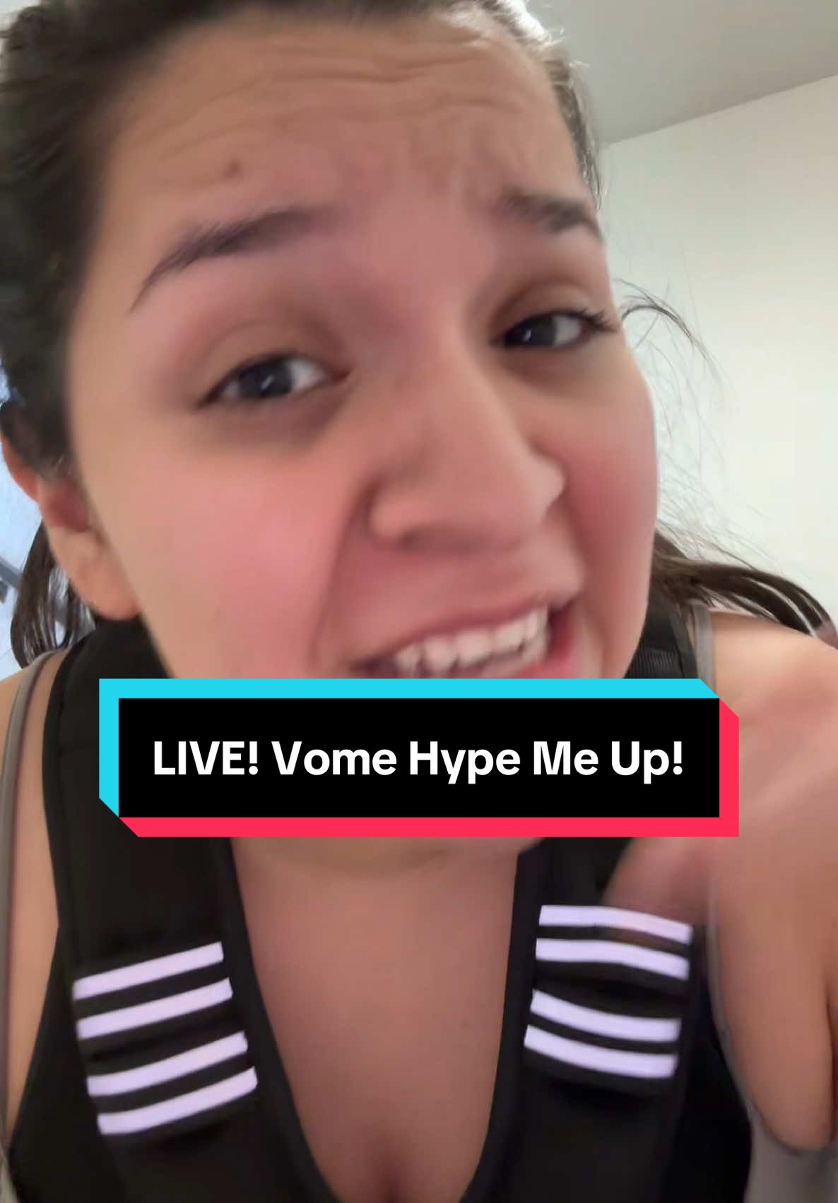 Live stair workout—12lb vest + Sweet Sweat band. Send me love in the comments, I need it for round 2! #MomsWhoLift #PostpartumFitness #WeightedVestWorkout #TikTokLiveNow #SweetSweat #LatinaMoms #StrongGirlsClub #healthytok 