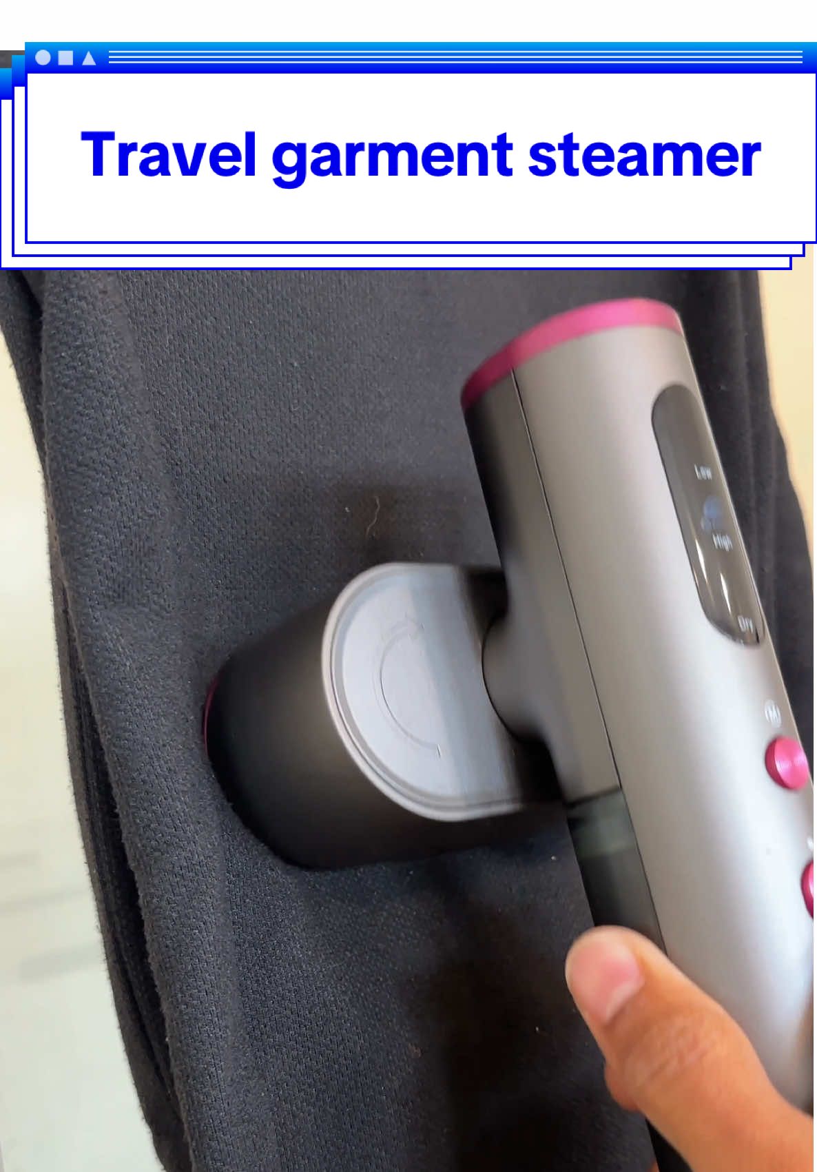 Take this for traveling so that you always look great and stay wrinkle free #clothessteamer #garmentsteamer #travelsteamer #jackandrose #dryclean 