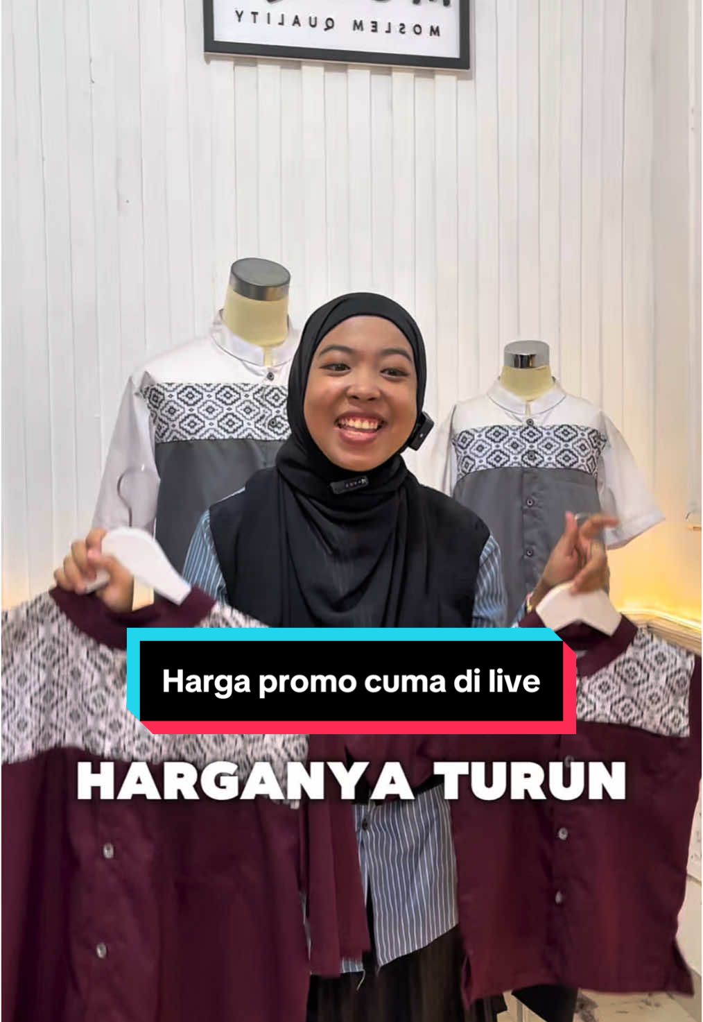 Yukk join live nya sekarang karena lagi ada harga ambyar banget lohhh #promo #turunharga #bajukoko #promolive #bajukoko #bajukokopria #kemejakoko 