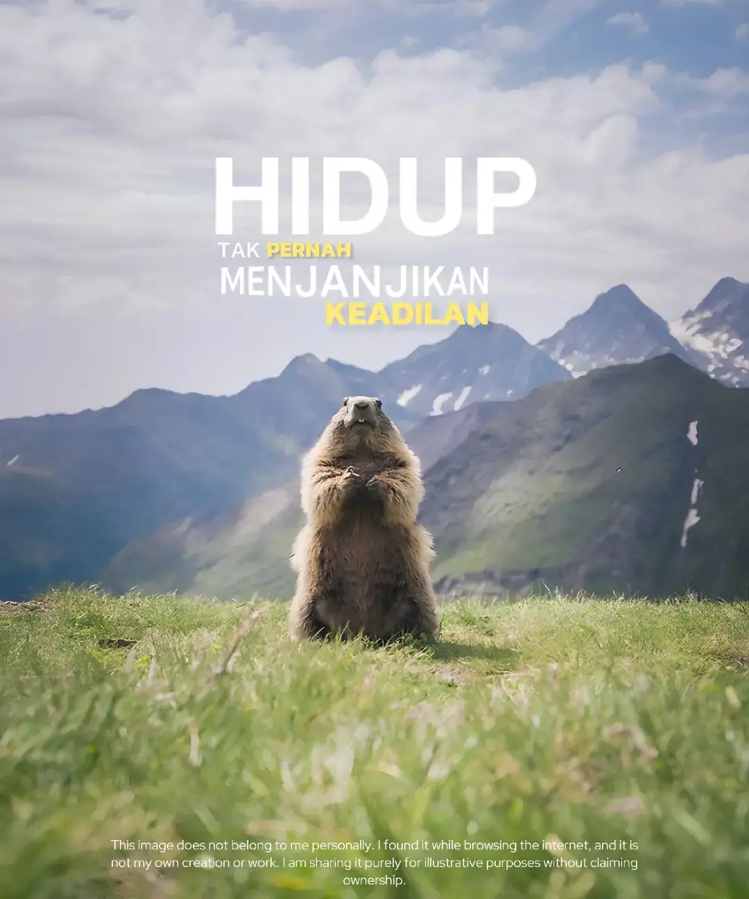 Hidup tidak pernah menjanjikan keadilan. Dunia ini tidak selalu memberikan apa yang seharusnya kita terima. Kadang, kita merasa hidup ini seperti permainan yang curang, di mana banyak hal yang tidak adil terjadi pada kita. Kegagalan datang tanpa peringatan, dan keberhasilan terkadang terasa seperti sesuatu yang jauh dari jangkauan. Namun, apa yang perlu kita pahami adalah bahwa ketidakadilan bukanlah hal yang harus kita takutkan, tetapi sesuatu yang bisa kita manfaatkan untuk menjadi lebih kuat. Dalam ketidakadilan, kita menemukan kekuatan untuk bertumbuh. Setiap kali kita menghadapi kegagalan, kita diberikan kesempatan untuk bangkit lebih tinggi. Tidak ada jalan yang lurus untuk sukses. Terkadang, kita harus melewati jalan berliku, penuh batu dan rintangan, namun justru di situlah kita belajar untuk menjadi lebih tangguh. Kita belajar untuk menerima bahwa hidup tak selalu berjalan seperti yang kita harapkan, dan itu tidak mengurangi potensi kita untuk menjadi lebih baik. Mungkin, kita bertanya-tanya mengapa ada orang-orang yang tampaknya lebih beruntung, hidup mereka mudah dan lancar. Tetapi ingat, kita tidak tahu apa yang mereka hadapi di balik layar. Setiap orang memiliki perjuangannya sendiri. Beberapa mungkin terlihat bahagia, namun mereka juga sedang berjuang untuk menemukan makna hidup. Ketika kita melihat orang lain sukses, bukan berarti mereka lebih berhak. Mereka hanya lebih dulu menemukan cara untuk memanfaatkan peluang yang ada. Kesempatan selalu ada bagi mereka yang siap. Tidak ada yang lebih menentukan selain kesiapan kita untuk menerima kesempatan. Kehidupan ini memberi kita banyak peluang, bahkan di tengah kesulitan. Jika kita pandai melihat, kita bisa menemukan kesempatan dalam setiap peristiwa, baik yang menyenangkan maupun yang menyakitkan. Di saat kita merasa tak ada harapan, sesungguhnya dunia sedang menguji kita untuk melihat sejauh mana kita mau berjuang. Ingatlah, kesempatan itu tidak selalu datang dengan bentuk yang kita inginkan. Terkadang, kesempatan datang dengan kesulitan, tantangan, atau kegagalan yang membuat kita merasa terpojok. Namun, justru dari situ kita belajar untuk bangkit. Kegagalan bukanlah akhir dari segalanya, melainkan bagian dari perjalanan menuju kesuksesan. Hanya mereka yang berani untuk terus mencoba yang akan melihat hasilnya kelak. Tidak ada jalan yang mulus untuk menjadi hebat, namun setiap langkah kita, meski kecil, mendekatkan kita pada tujuan. Keberhasilan bukanlah suatu hal yang datang seketika, tetapi hasil dari perjalanan panjang yang penuh usaha dan pengorbanan. Ketika kita melewati masa-masa sulit, kita sebenarnya sedang dipersiapkan untuk sesuatu yang lebih besar. Setiap pengalaman, baik atau buruk, membentuk kita menjadi pribadi yang lebih matang. Jadi, ketika dunia tampak tidak adil, ingatlah bahwa itu bukanlah alasan untuk menyerah. Ini adalah undangan untuk kita tumbuh, beradaptasi, dan berkembang. Ketidakadilan bukanlah halangan, tetapi batu loncatan yang menuntun kita ke potensi terbaik kita. Jangan biarkan ketidakadilan membuatmu merasa kecil. Justru, biarkan itu menjadi pendorong untuk kamu menjadi lebih besar dari yang kamu kira. Pada akhirnya, hidup tidak menjanjikan keadilan, tetapi hidup selalu memberi kita kesempatan untuk berkembang. Setiap detik adalah peluang baru untuk tumbuh lebih kuat, lebih bijaksana, dan lebih baik dari sebelumnya. Jangan tunggu keberuntungan datang. Ciptakan keberuntunganmu sendiri melalui ketekunan, kerja keras, dan keyakinan bahwa apapun yang terjadi, kamu memiliki kemampuan untuk menghadapinya. #hopecoreindonesia #PhilosophyOfLife #philosophy #SimpleHappiness #GratefulHeart #filosofi #lifejourney #ArtisticVision #GraphicDesign #DesignInspiration #VisualArt #CreativeDesign #DigitalArt #DesignLife #PhotoshopArt 