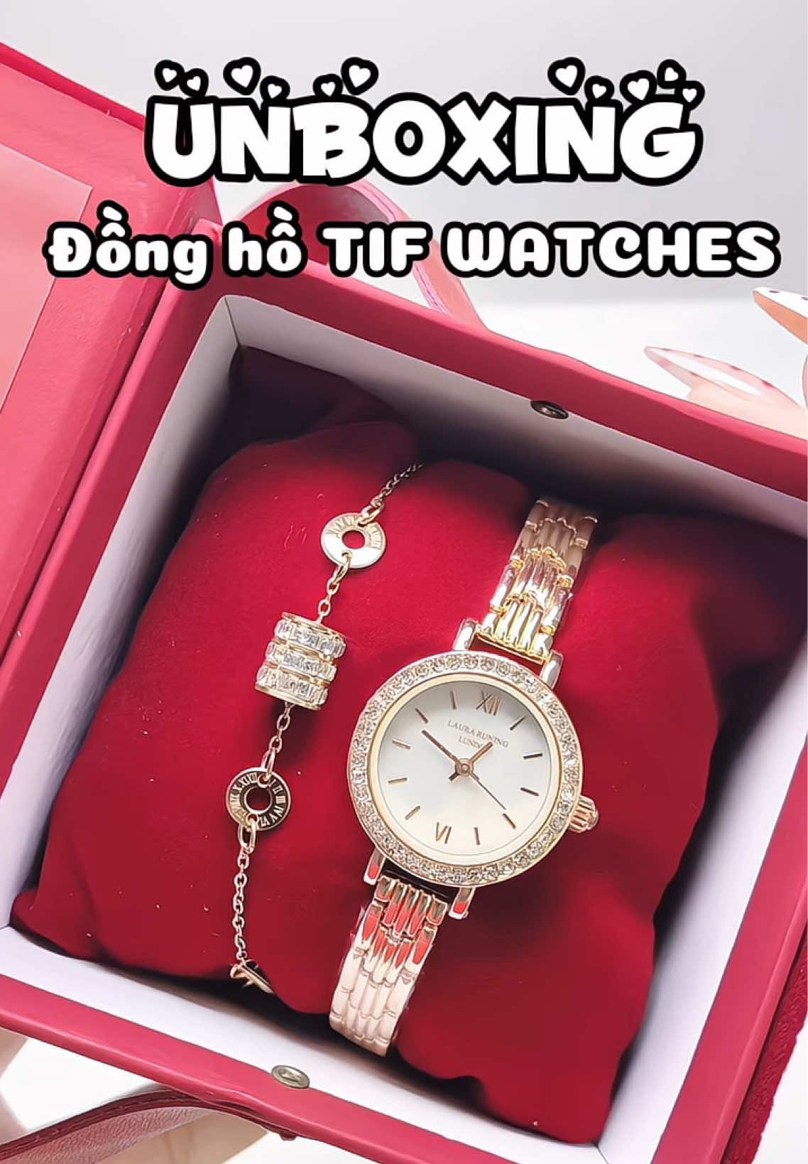 Đồng hồ TIF WATCHES đẹp xỉu lun❤️🥰😻 #dongho #donghodeotay #donghonu #tifwatches #laurarose #vongtay #quatangbangai #quatangny #trending #hopqua #donghothoitrang #donghonugiare #donghotifwatches #quatangnguoiyeu #qua #xh #fyp #viral #unboxing #thanhtamreviewne 