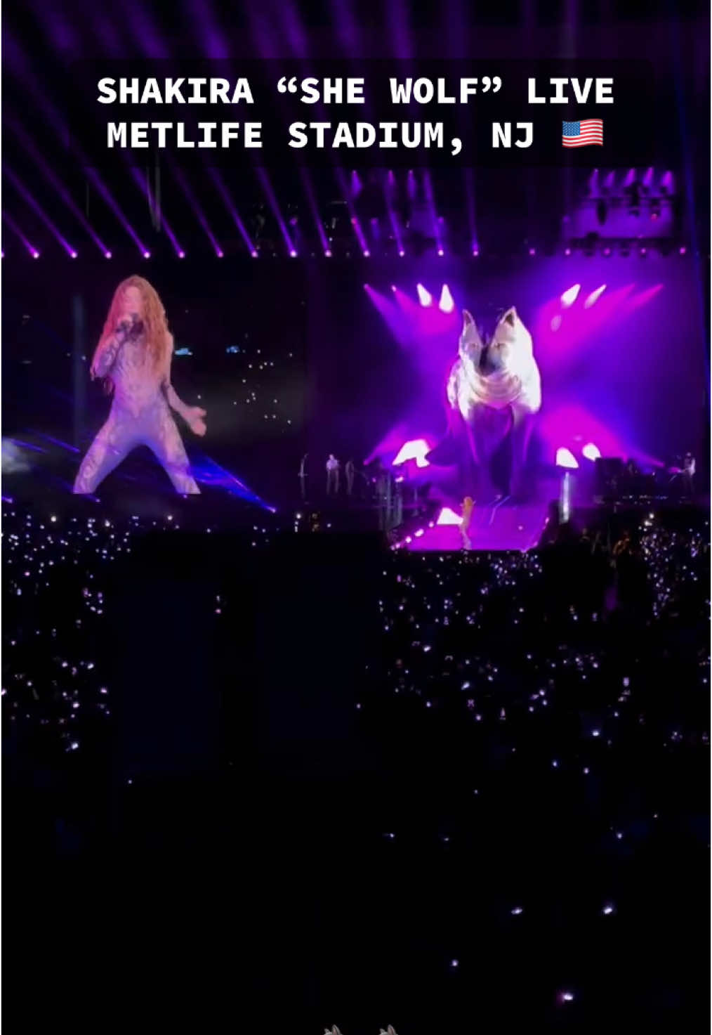 SHAKIRA “SHE WOLF” LIVE  METLIFE STADIUM, NJ 🇺🇸 #shakira #foryou #foryoupage 