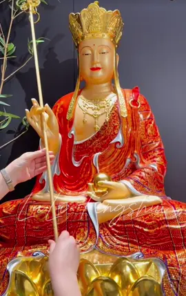 Bộ tượng Ta Bà Tam Thánh đồng vẽ gấm cao cấp. #Lulifengshui #phatphap #tinhtam #tabatamthanh 