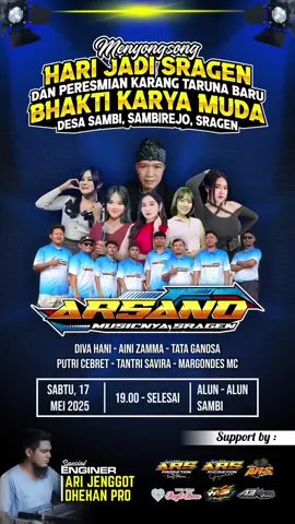 Ramaikan lur malam minggu di Alun-alun Sambi Sragen @arsanomusicofficial @divano @ᵈᵛⁿ @Ikhsan_alfando @Diva Hani🐳 @Aini Zamma @DHEHAN PRO CLOTHING 