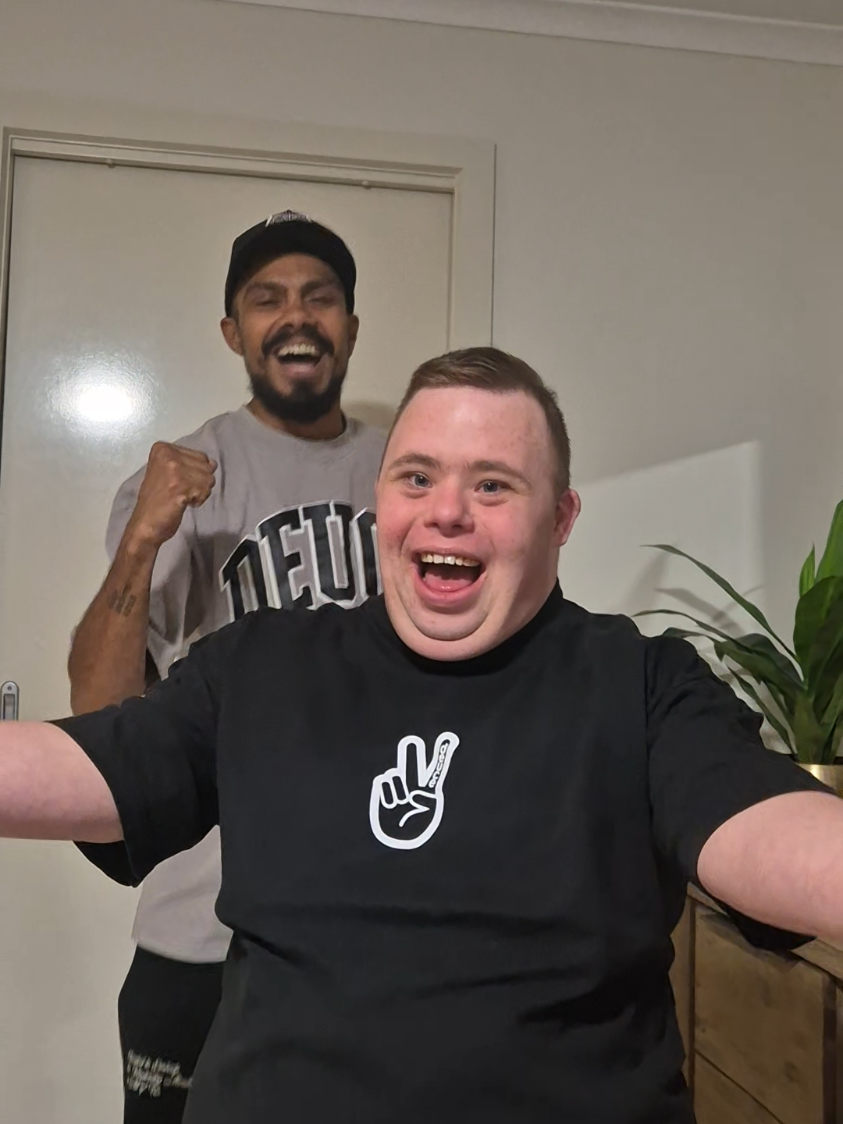 cant believe we got our .5 million followers back on fb after getting scammed! appreciate all the support guys! we are back baby #broinlaw #downsyndrome 