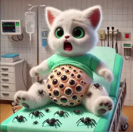Kitten Has A Stomach Full Of Spiders After Destroying Spider Nest 🕷️😸 #cutecat #kitten #cat