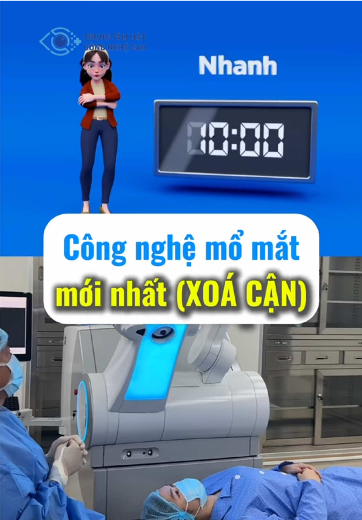 Công nghệ mổ mắt mới nhất (Xoá cận) 2025, bạn đã biết? #xoacan #smilepro #benhvientamanh #tiktokforhealth #songkhoe247 