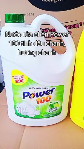 Nước rửa chén Power 100 tinh dầu chanh, hương chanh #xuhuong 