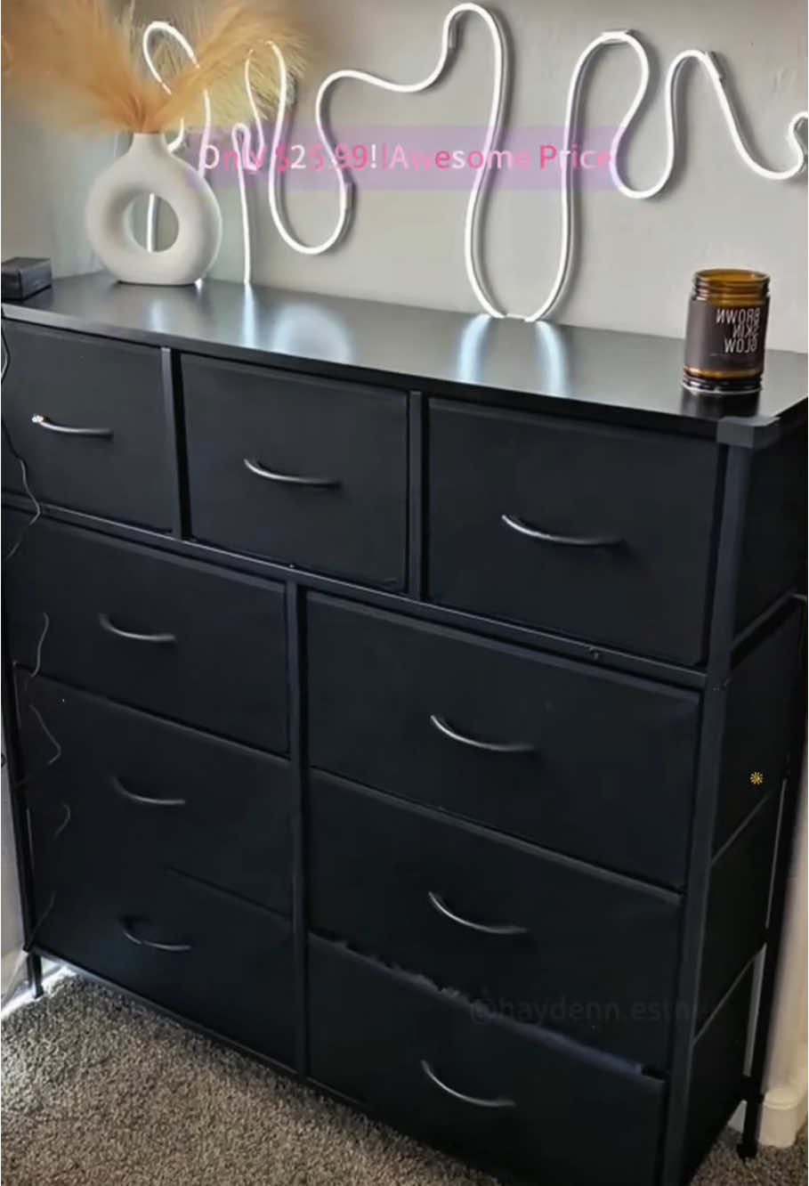 Best stuff for your home! $25.99 I can’t believe! Good quality🥹😍 #dresser #storage #dressermakeover #storagebins #tvstand #cabinet #bins #furniture #fyp #foryoupage #gift #9drawerdresser #onsale