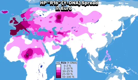 Haplogroup “R1b” (Y-DNA) Spread in EuroAsia #haplogroup #asia #europe #dna #spread #dnatest #history #turks #turkic 