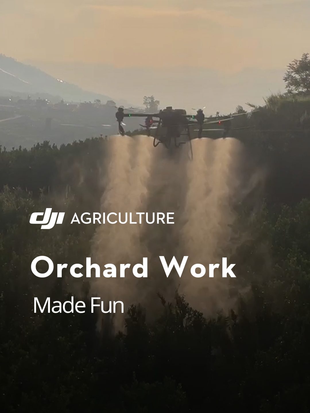 Today's orchard goals: let DJI T50 make fruit trees feel fancy! #djit50 #smartfarming #agritech #dronespraying #farmlife