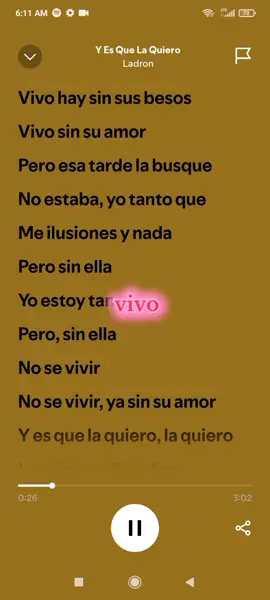 Y Es Que La Quiero - Ladron  #yesquelaquiero  #musica  #videoconletra  #spotify 