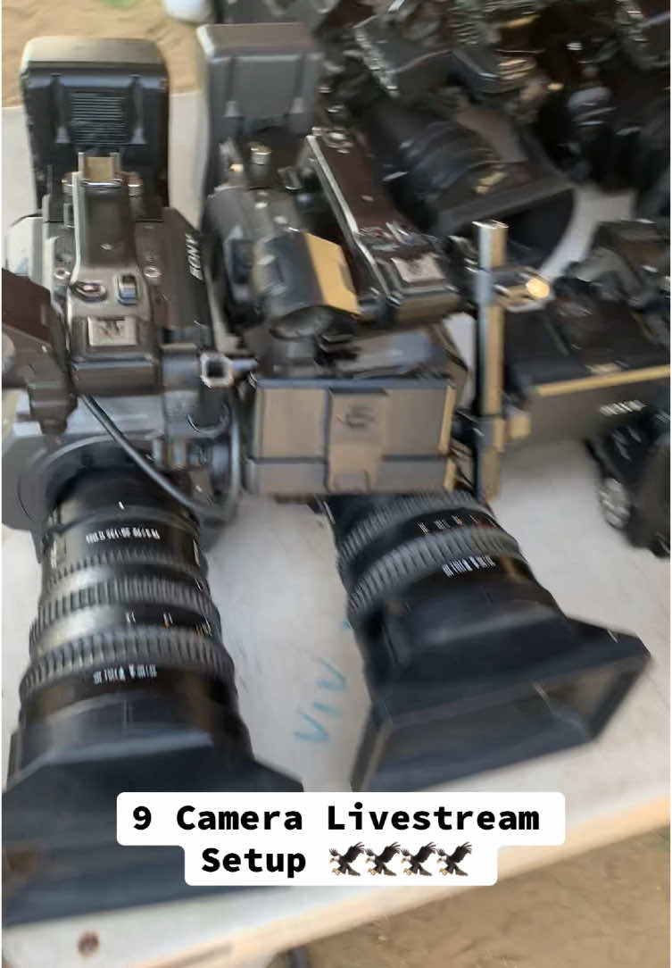 9 Camera Live Production setup  #LivestreamProduction #BTS #behindthescenes #livestreamsetup 