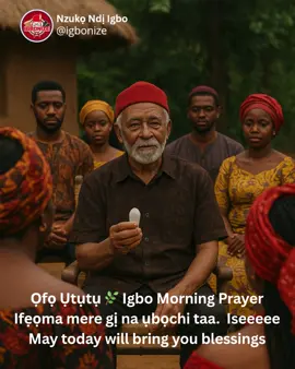 Ọfọ Ụtụtụ 🌿 Igbo Morning Prayer Ifẹọma mere gị na ụbọchi taa. Iseeeee May today will bring you blessings #ỌfọỤtụtụ #IgboPrayer #ỤtụtụOma #Iseeee #NdiIgbo #IgboCulture #IgboSpirituality #BlessedMorning #AfricanSpirituality #PositiveVibes #Gratitude