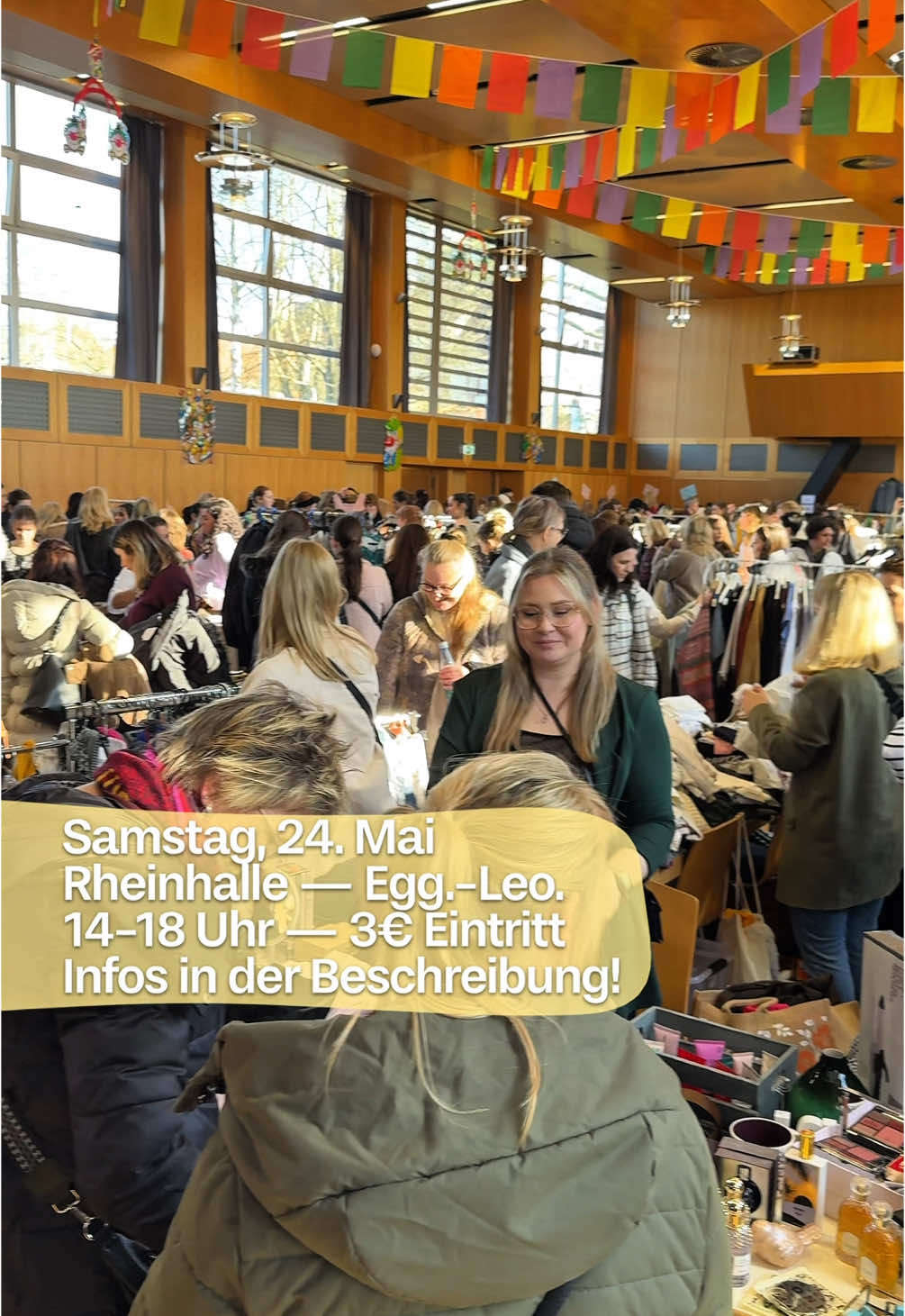 Samstag, den 24. Mai in Egg-Leo (Karlsruhe)!🫶✨ Flohmarktine Frauenflohmarkt, das nachhaltige Shoppingevent in der Rheinhalle in Eggenstein-Leopoldshafen!🛍️🌿 Du liebst Kleidung, Vintage & Accessoires? Bei uns gibt es alles, was dein Frauenherz begehrt!🫶 🗓️ Samstag, den 24. Mai 🕙 14-18 Uhr 📍 Rheinhalle (Leopoldstraße 2, 76344 Eggenstein-Leopoldshafen) 🎫 3€ Eintritt (Kinder unter 14 Jahren frei) 💃 Umkleidekabine & Spiegel vorhanden ☕️🍰🍾🍹 Bewirtung mit Kuchen, Brezeln, Kaffee, Sekt, Aperol & Hugo Als Besucher*in ist keine Voranmeldung notwendig und du kannst für das nachhaltige Shoppingerlebnis einfach vorbeikommen! Tickets gibt es nur vor Ort!🎫🤍 Die Anmeldung und alle Infos findest du auf unserer Website!🧐 https://www.flohmarktine-frauenflohmarkt.de Warum verlangen wir Eintritt? Wir bieten außergewöhnliche Veranstaltungen in einzigartigen Locations mit tollen Ausstellerinnen und unterscheiden uns in allen Aspekten von einem gewöhnlichen Flohmarkt. Zur Deckung der Kosten müssen wir dementsprechend eine Eintrittspauschale erheben.🎫✨ Wir freuen uns auf Euch!🥰😍 Bis bald!🤍 Song Credits: Honey - Maybe (Epidemic Commercial License) #flohmarktine #frauenflohmarkt #vintage #secondhand #nachhaltig #flohmarkt #vintage #second #hand #heilbronn #ludwigsburg #stuttgart #kornwestheim #heidelberg #mosbach #schwäbischhall #künzelsau #sinsheim #mannheim #karlsruhe #hockenheim #mainz #rheinneckar #event #blogger #mädchenflohmarkt #thrifting #thriftingfinds 