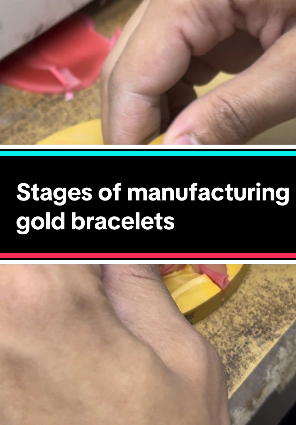 مراحل تصنيع غوايش الذهب/ Stages of manufacturing gold bracelets @Silver pop #ehapashraf90 #مجوهرات #اعمال_يدوية #foryou #fyp 