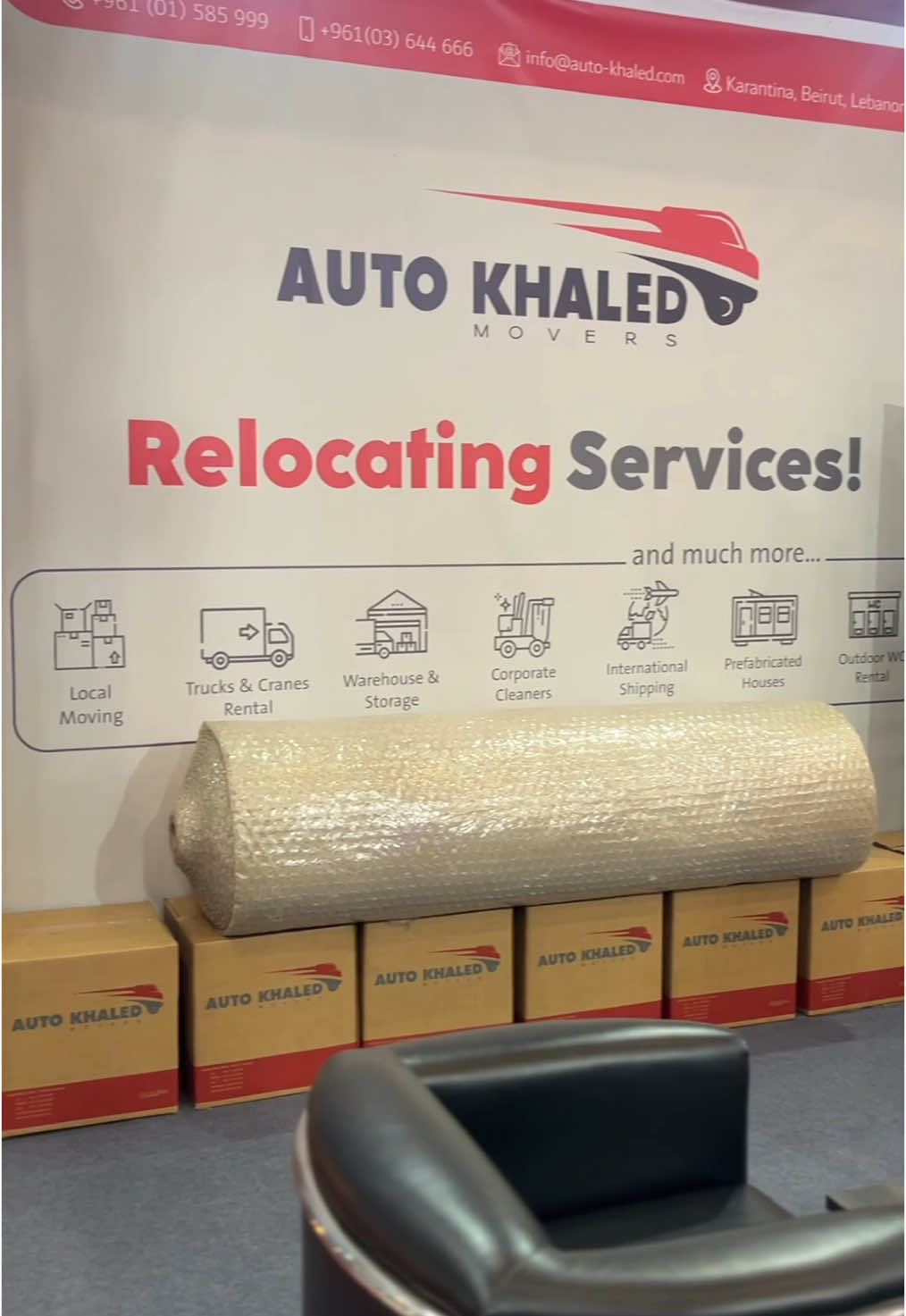 Meet us at @made in lebanon exhibition in Forum De Beyrouth #autokhaled #autokhaledmovers #exhibition #lebanon 