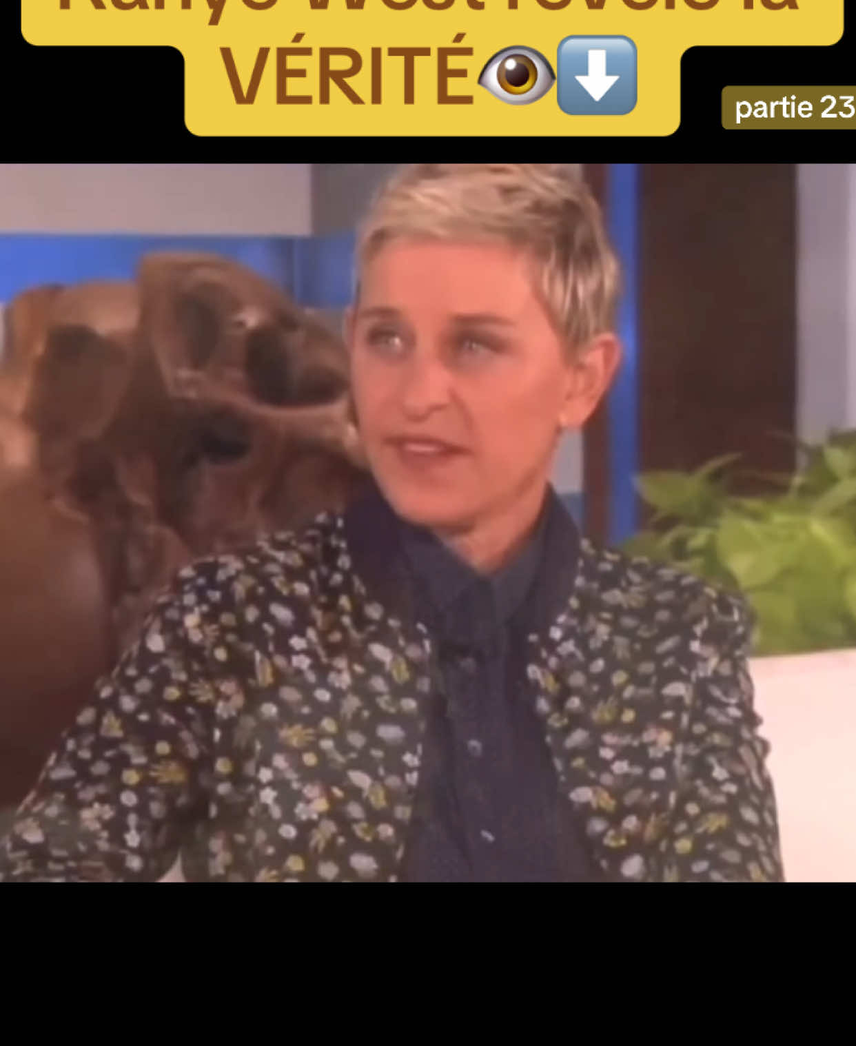 Ellen Degeneres semble en PANIQUE non ? Kanye s’en prend à TOUT un système et tout particulièrement au milieu du RAP🤯😱 #kanyewest #diddy #rap #omgg #lawsuit #secret 