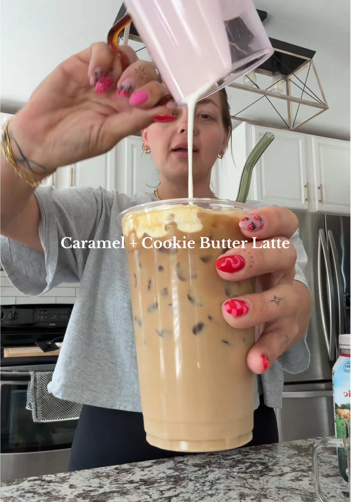 Mom came over & brought her own syrup so i could make her a coffee lol! Cookie butter & caramel - ITS DELICIOUS.  #latte #coffee #caramelcoffee 
