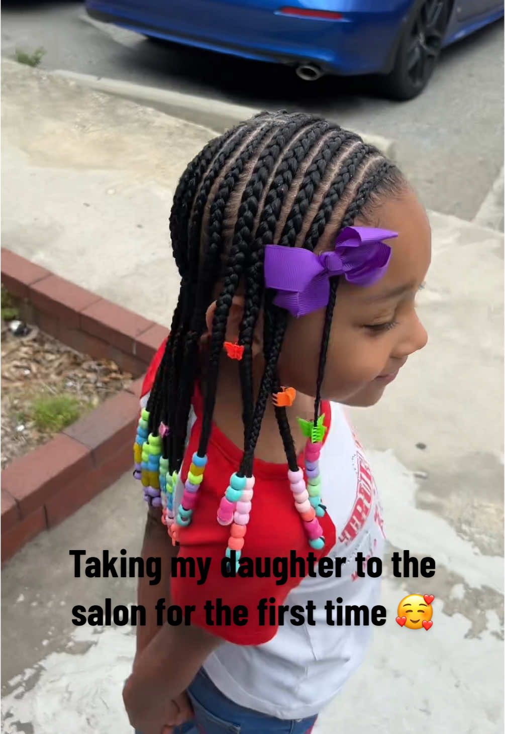 Come to the salon with me and my mini 😘🥹#naturalhair #kidshairstyles #justarrii #fyp #blackgirlmagic #blackgirlhairstyles 