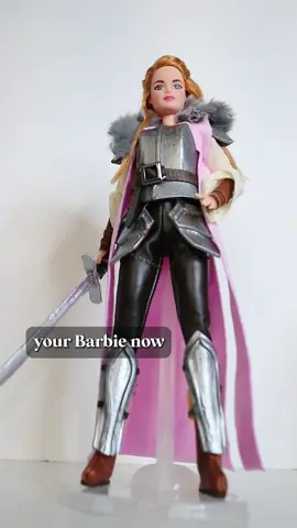At last, your Barbie can be properly armored! 🛡️ Download the pattern and instructions by signing up for my email newsletter at ginnydi.com/barbie. #dnd #barbie #dndbarbie #dollcustomization