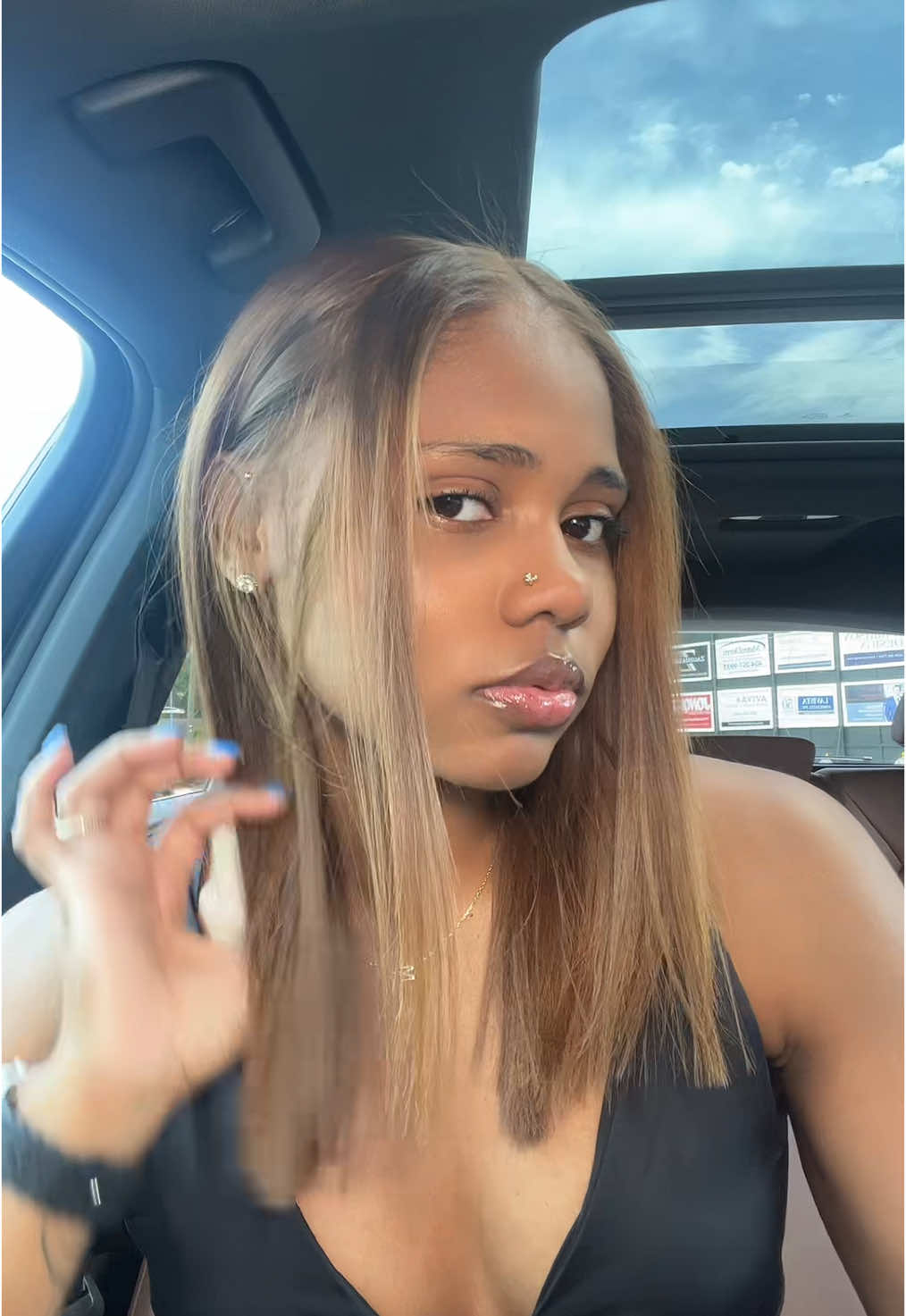 Bone straight, no extensions, fresh cut, new color 🤩 #fyp 