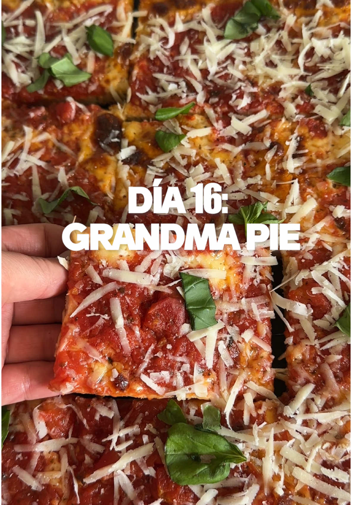 DÍA 16: Reto 30 Pizzas en 30 Días: Grandma Pie #pizza #food #Recipe 